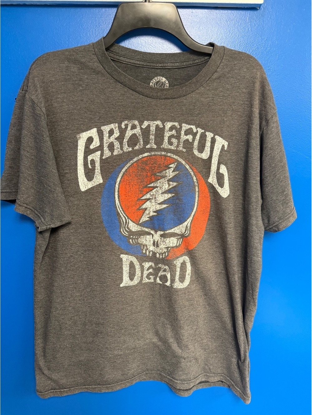 Grateful Dead Steal Your Face T Shirt Mens Large Charcoal Grey Graphic Tee 2018